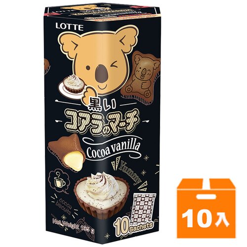 LOTTE 樂天 小熊餅家庭號-香草可可 195g(10入)/箱