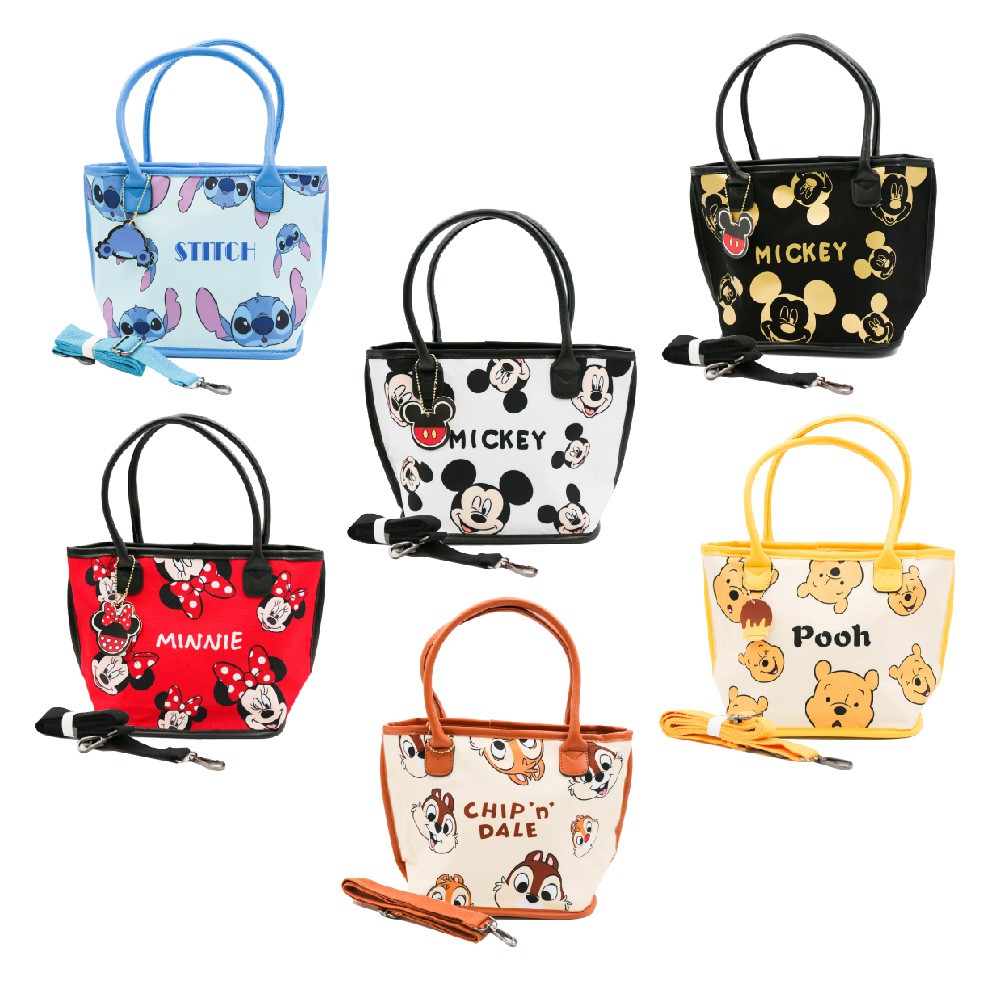 [迪士尼] 滿滿大頭萬用包 米奇/米妮/奇奇蒂蒂/小熊維尼/史迪奇 手提包 大提袋 多用途手提袋【網狐家居】[現貨]