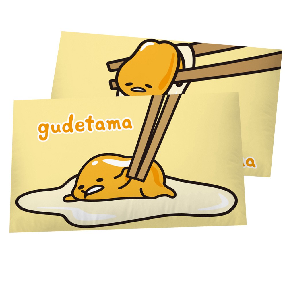 蛋黃哥 慵懶生活 枕套2入 枕頭套 卡通枕套 美式信封枕 正版授權 台灣製造