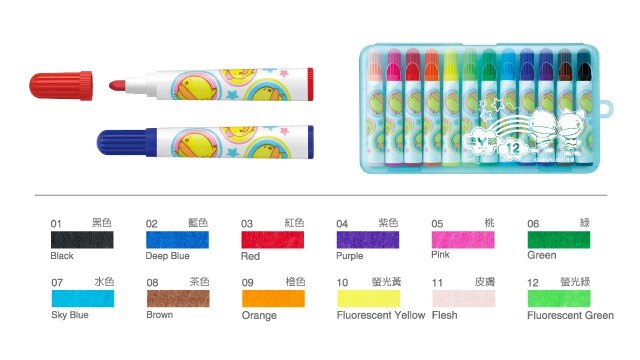 SIMBALION雄獅 功夫鴨彩色筆 12/24/36色