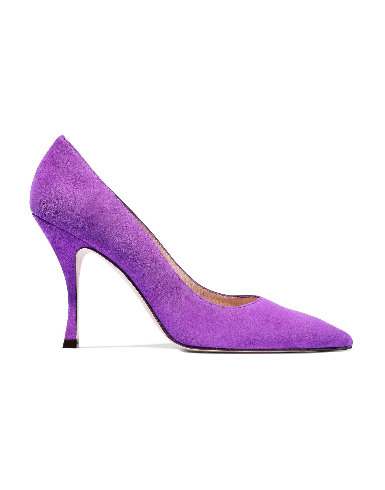 leather, suede effect, no appliqués, solid color, narrow toeline, spool heel, covered heel, leather 