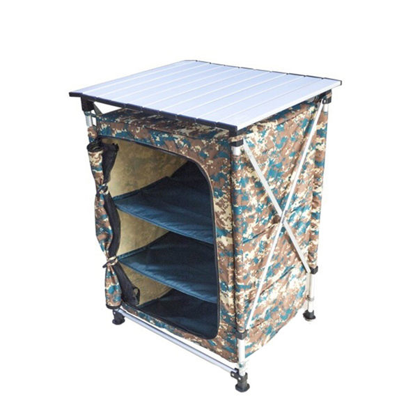 丹大戶外用品【Go Sport】摺疊式三層櫥櫃 (迷彩)/廚房桌/櫥櫃桌/戶外桌/行動廚房/收納櫃/置物櫃64361