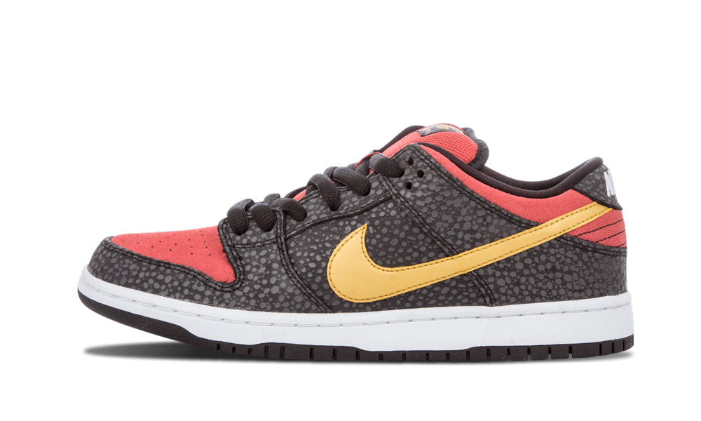 Designed by Brooklyn Projects, this Nike SB Dunk features a colorway inspired by the Hollywood Walk 