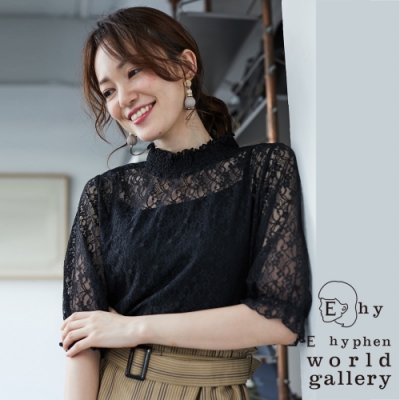 復古透膚蕾絲立領上衣+內搭背心 採用花朵蕾絲設計 氣質有魅力 內搭的背心 也相當實用 (2B93L1C3420)