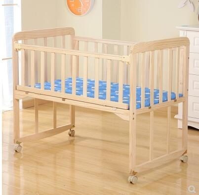 嬰兒床實木無漆環保寶寶床童床搖床推床可變書桌嬰兒搖籃床可側翻