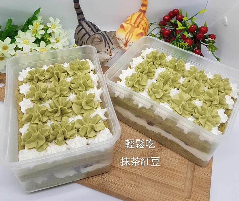 下午茶首選 抹茶紅豆蛋糕寶盒 2盒入 輕鬆吃