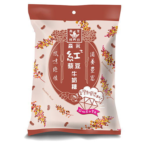 森永牛奶糖-紅豆紅藜-袋裝(100g/包)*3包合迷雅好物超級商城