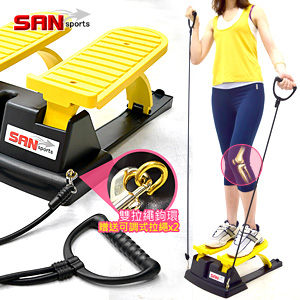 趣味迴力踏步機(結合拉筋板.跳繩彈跳床)全能活氧踏步機.健身推薦【山司伯特】