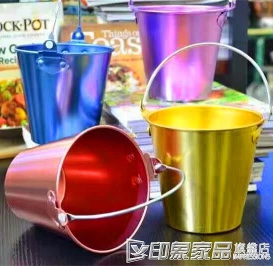 創意冰桶 鋁制鍍小吃桶 鍍色酒桶 炸雞桶薯條桶 酒吧KTV迷你冰桶