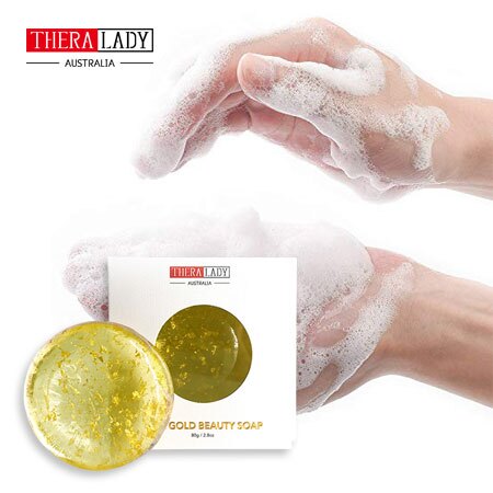 澳洲 Thera lady 金箔神仙潔顏洗面球 80g 洗臉 潔面皂 洗顏皂 洗臉皂 肥皂 金箔皂 黃金皂 大金球【N601396】