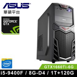 ◎★中央處理器：Intel i5-9400F 六核|◎★顯示卡：ASUS PH-GTX1660Ti-O6G|◎★作業系統：預載Windows 10 (軟體序號需另外購買)商品名稱:華碩B360平台第九