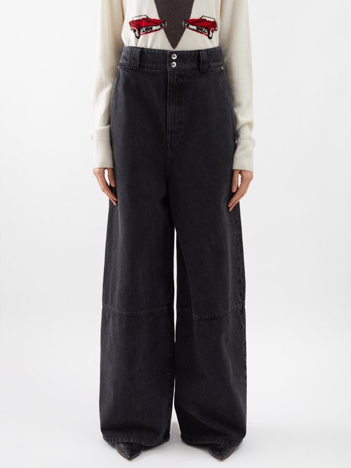 Khaite - Isla Wide-leg Jeans - Womens - Black