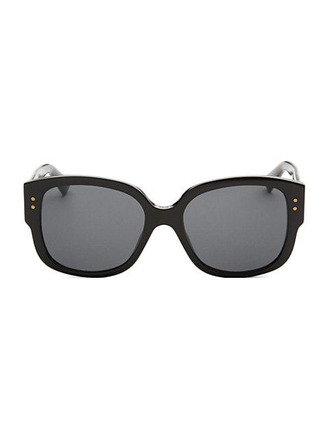 On-trend square sunglasses with studs; 54mm lens width; 18mm bridge width; 140mm temple length; Tint