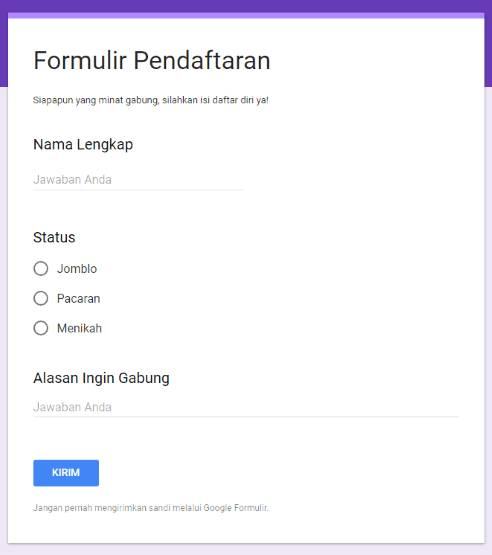 Cara Membuat Google Form Dengan Mudah Dan Praktis Jalantikus Com Line Today