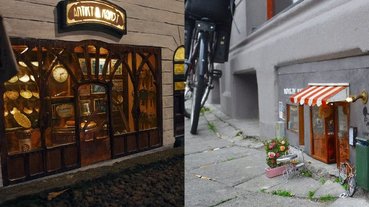 超治癒！瑞典藝術家在街頭為老鼠開設「迷你店舖」，從餐廳、書店到理髮廳一應俱全！