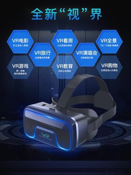 VR眼鏡手機專用3d虛擬現實rv眼睛谷歌4d頭戴式游戲機