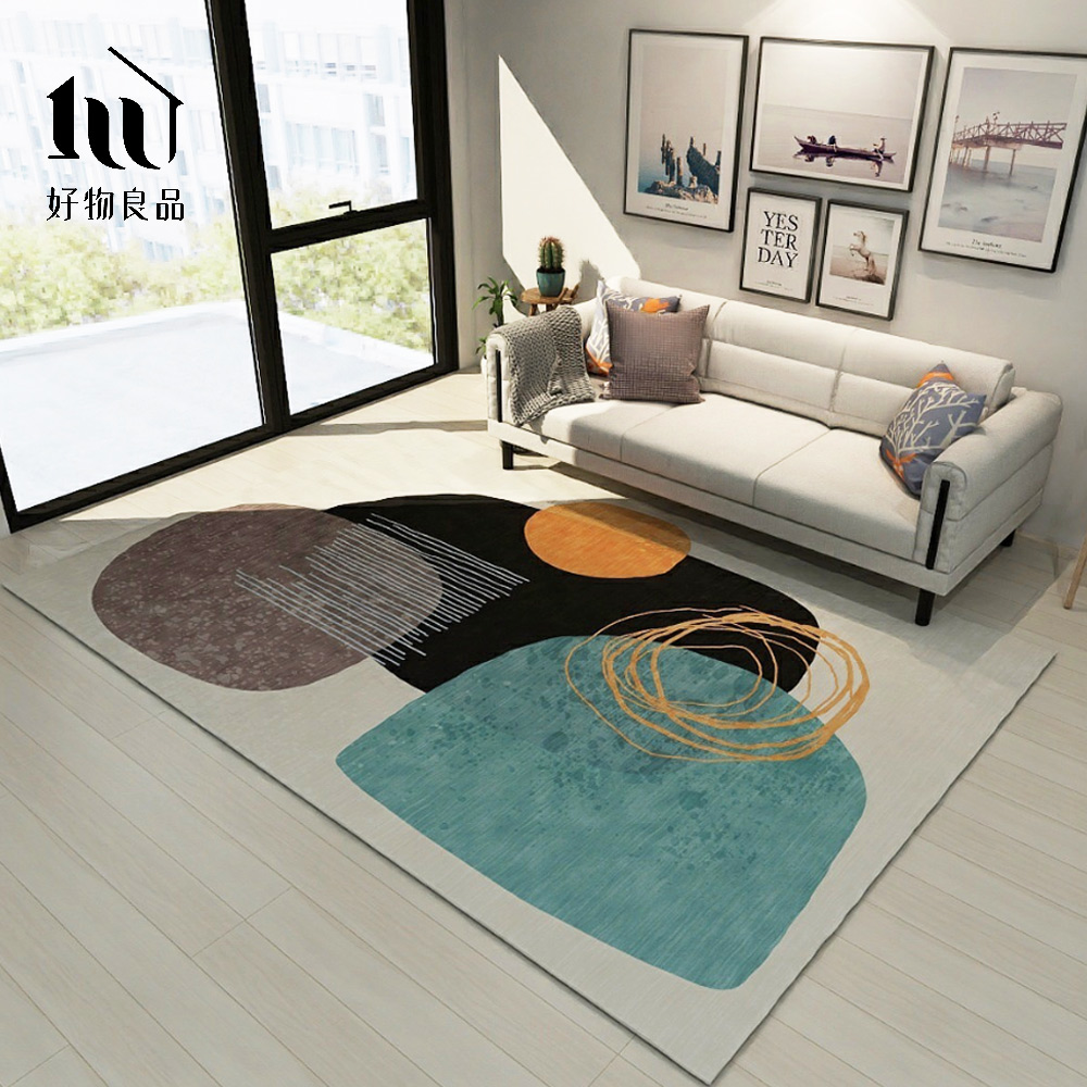 【好物良品】《O款-80x160cm》長形高密度短毛絨防滑地毯 客廳毯 臥室毯 遊戲毯 瑜伽毯