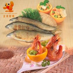 ◎★QF急速冷凍、保存鮮味★TAP產銷履歷、品質有保證|◎★榮獲優良農產品標章CAS★通過國家級嚴格檢驗合格|◎品牌:金車類型:海鮮組合及加工品組合說明:【金車】鮮蝦(中x4)+香魚(公x4)超值組K