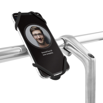 矽膠超彈力特性，適用於各種手機 可安裝拆卸並裝於不同直徑手桿 綁帶設計不影響人臉、指紋辨識 環保矽膠材質柔軟且耐污可水洗 平放桌面時可當手機立架使用