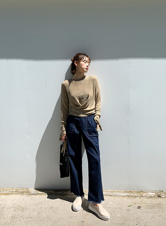 懶人鞋牛仔褲搭配