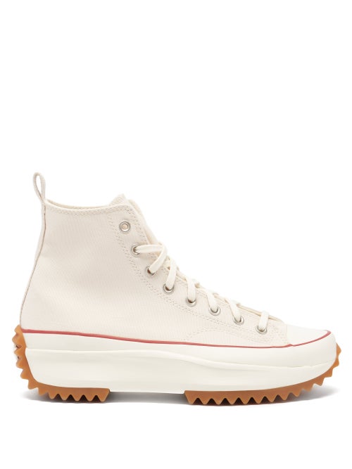 Converse - Converse's parchment-white Run Star Hike high-top trainers blend the label's sporting her