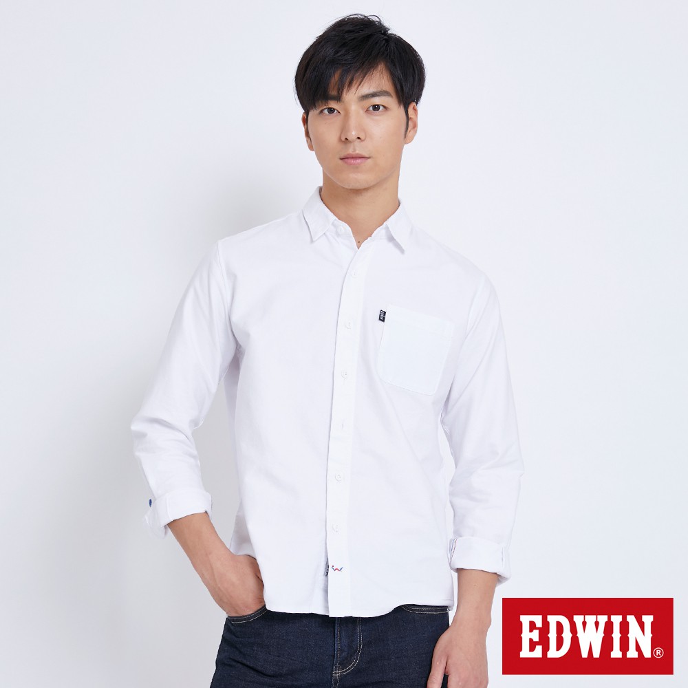 EDWIN 包浩斯基本長襯衫(白色)-男款
