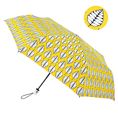 清新印花傘布設計，素雅質感佳不只遮光更沁涼，降溫防曬超有感