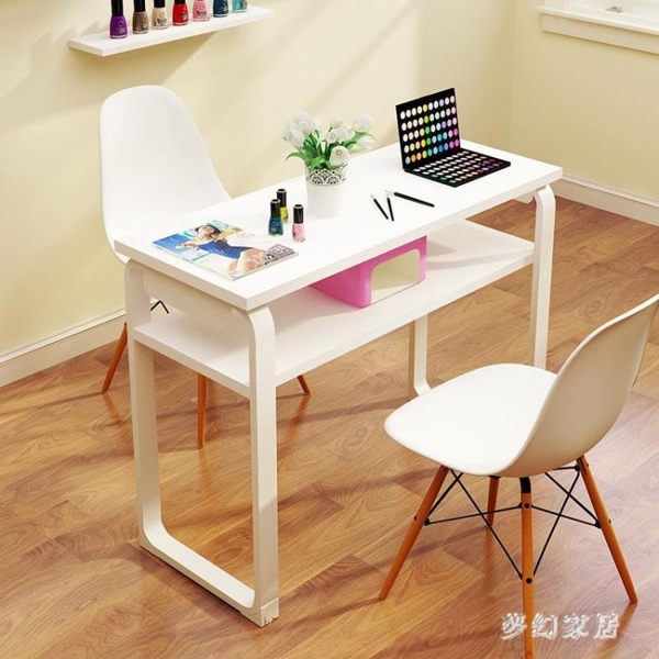 美甲桌子美甲臺日式美甲桌特價經濟型指甲化妝培訓桌美甲桌椅套裝 qf24949【夢幻家居】