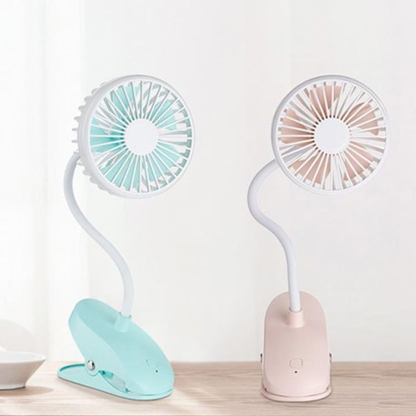 USB床上掛學生可充電夾子式嬰兒手推車超靜音宿舍電風扇洛麗的雜貨鋪