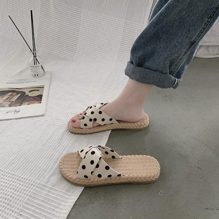 平底涼鞋 羅馬涼鞋女網紅涼拖鞋女外穿超火2021新款夏天時尚百搭ins潮懶人平底沙灘鞋 7號Fashion家居館