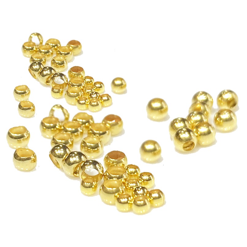 品名：黃金18K金 3mm金珠 or 黃金18K金 2mm金珠材質：純18K黃金金重：約0.003錢 ± 0.001錢尺寸：3mm金珠約0.3*0.3公分 孔對孔約0.2公分 大孔約0.15公