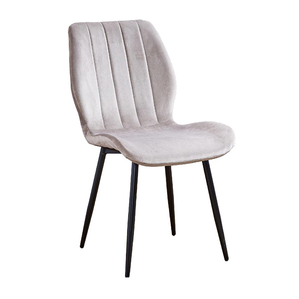君悅灰色鐵藝布餐椅/H&D東稻家居