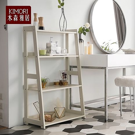 【木森雅居】KIMORI 四層寬面斜面收納架-61.7x32.9x104.2 cm仿木色款