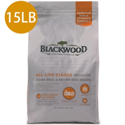 Blackwood柏萊富-功能性全齡護膚亮毛配方(羊肉+糙米)15LB