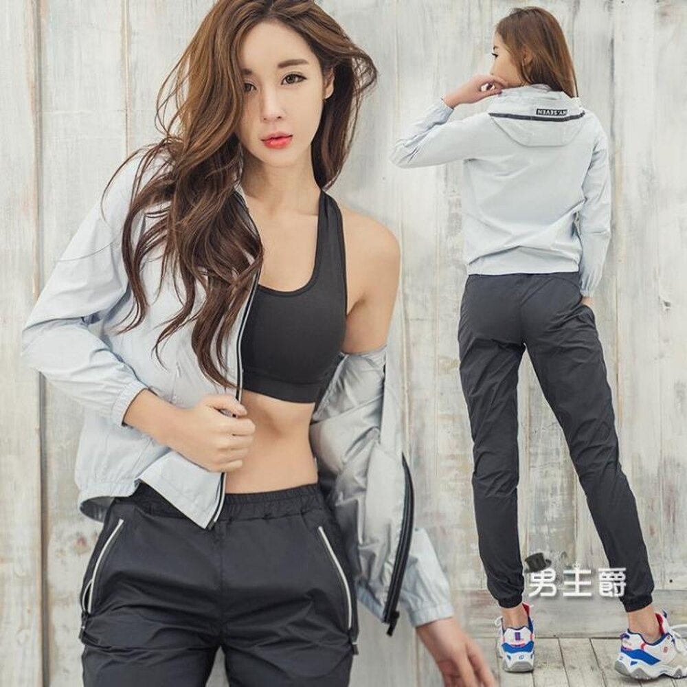 爆汗褲爆汗服套裝AZAR晨跑暴汗服女套裝 出汗服衣降體減重爆汗褲女跑步瑜伽服XW