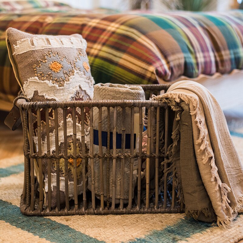 掬涵 天然印尼瑪瑙藤編收納籃 雜物籃 臟衣筐衣帽間浴室衛生間