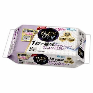 キレキラ!1枚で徹底トイレおそうじシート 詰替 10枚×2パック