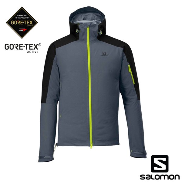 [法國SALOMON] REVARD 3L GTX JACKET 男性GTX外套(陰雲灰/黑) 352372