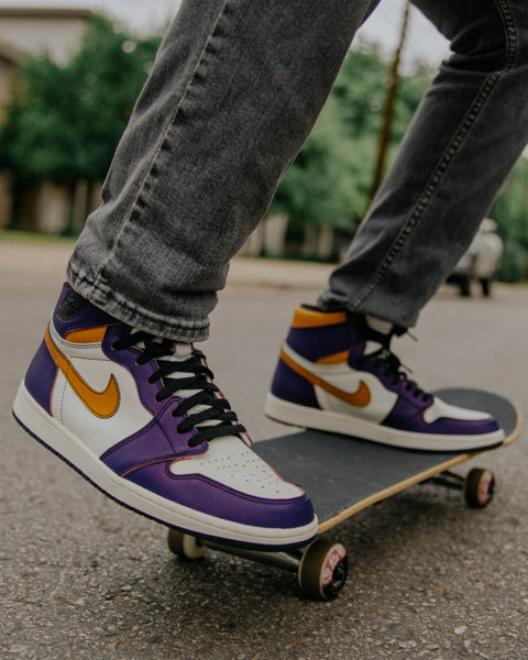 IMPACT Nike SB X Air Jordan 1 黃 紫 刮刮樂 湖人隊配色 喬丹 CD6578-507