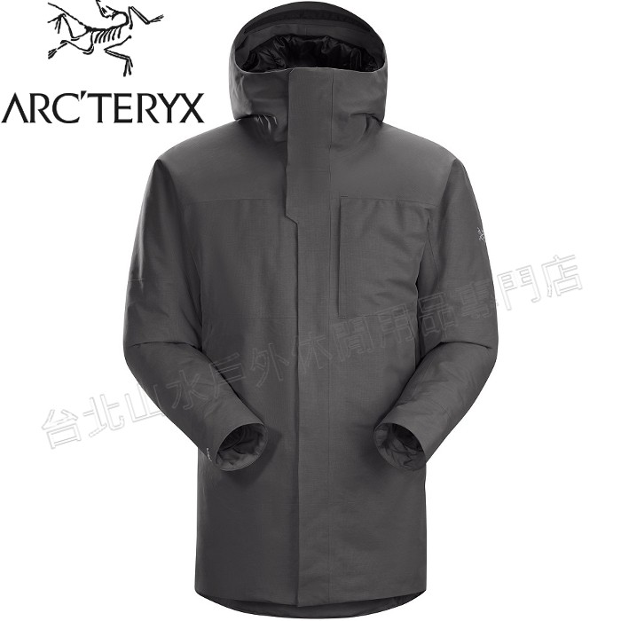 Arcteryx 始祖鳥 Therme 雪衣/防水大衣/羽絨衣/出國旅遊 男GTX羽絨/化纖複合12888 機長灰 品名：Therme Parka 男款防水透氣羽絨外套 重量：1100 公克 材質： 