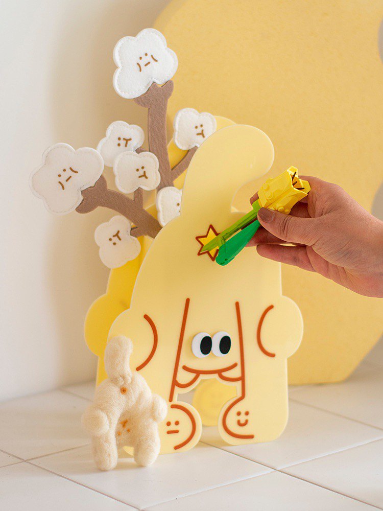 搞怪屁屁菊花貓 壓克力花瓶 插花器 收納桶 筆筒書 房間擺設