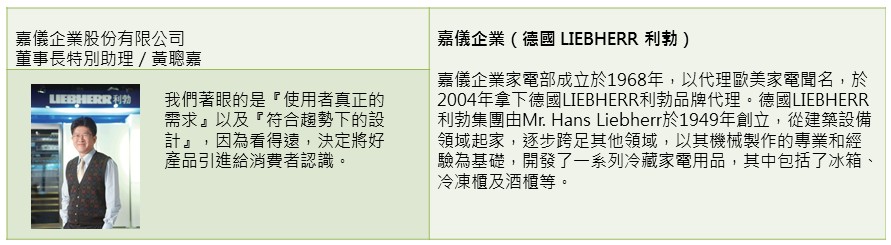 【冰箱類】精準切入市場缺口，在品牌中創造一片藍海－嘉儀企業(德國LIEBHERR利勃)