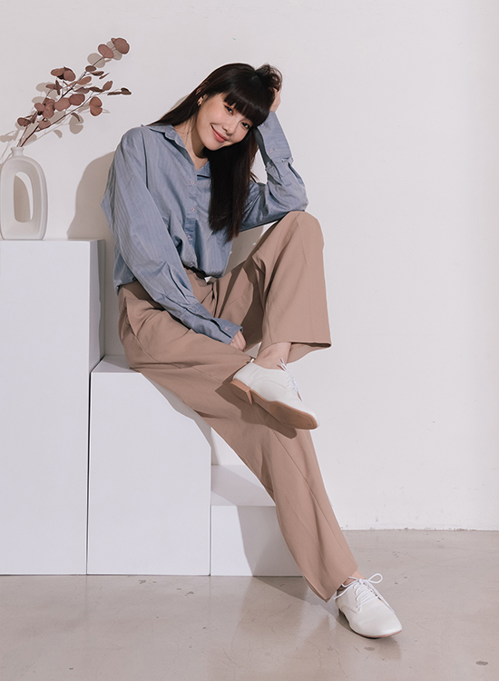 D+AF復古方頭綁帶牛津鞋 牛津鞋穿搭 女