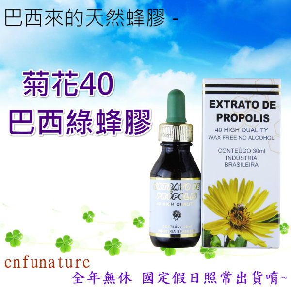 巴西來的天然蜂膠 - 菊花40無酒精巴西綠蜂膠 1瓶 30ml $500