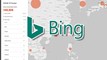 Microsoft 也推出了武漢肺炎全球追蹤器，整合新聞內容一次瀏覽