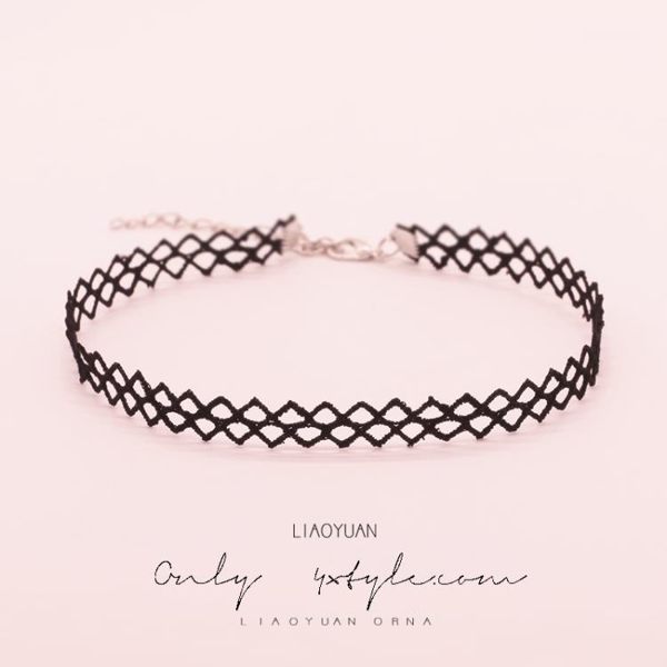 全館83折 韓版網紅項鍊女鎖骨鍊簡約學生森系脖子飾品choker項圈短款頸帶