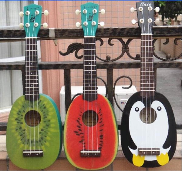 21寸尤克里里 Ukulele 夏威夷四弦小吉他 企鵝 西瓜 獼猴桃