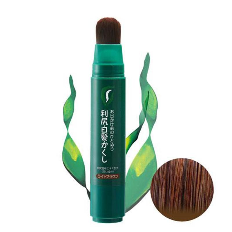遮蔽白髮。 免沖洗、免手套、免戴浴帽&斗篷，不會弄髒手，輕鬆遮蓋白髮。 天然利尻昆布萃取具有良好的保濕成分。 快乾、沒有令人不舒服的黏膩感，使用起來舒適無刺鼻味。 使用「利尻白髮染髮筆」當天務必洗髮避