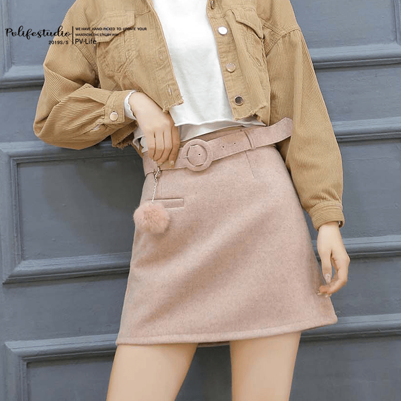 pv-life 毛呢短裙 (ash-6027)