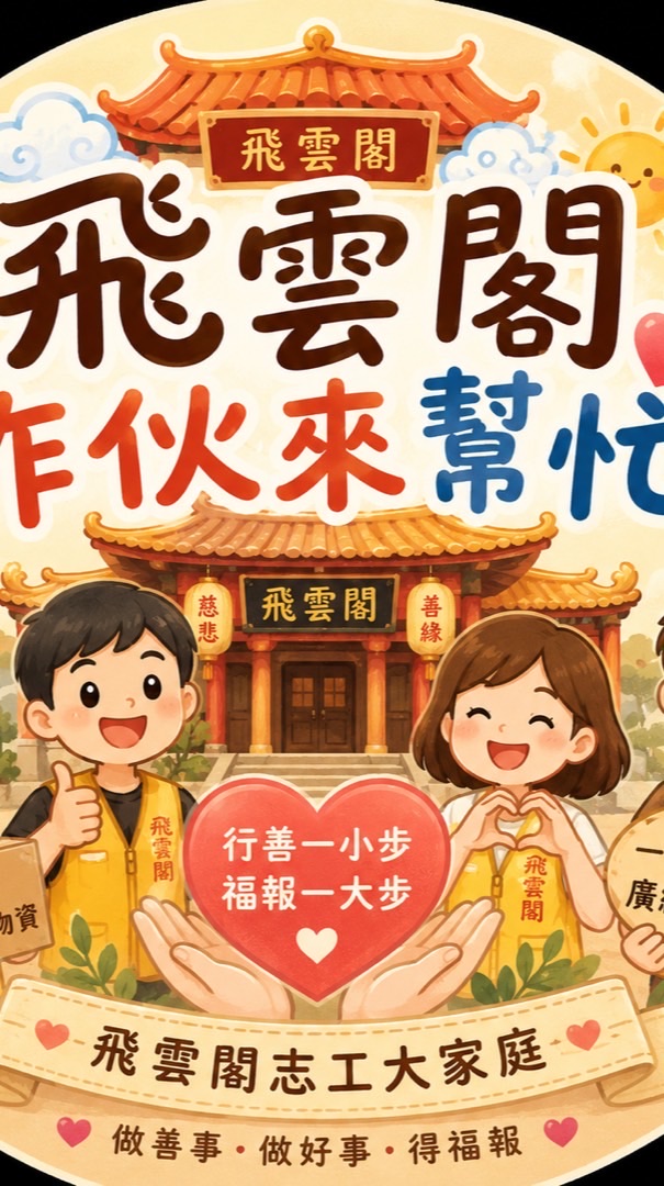 ☁️❤️飛雲閣做伙來幫忙❤️